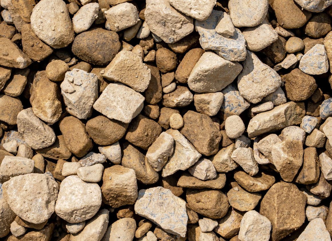 Mocha decorative stone for landscape beds and accent areas