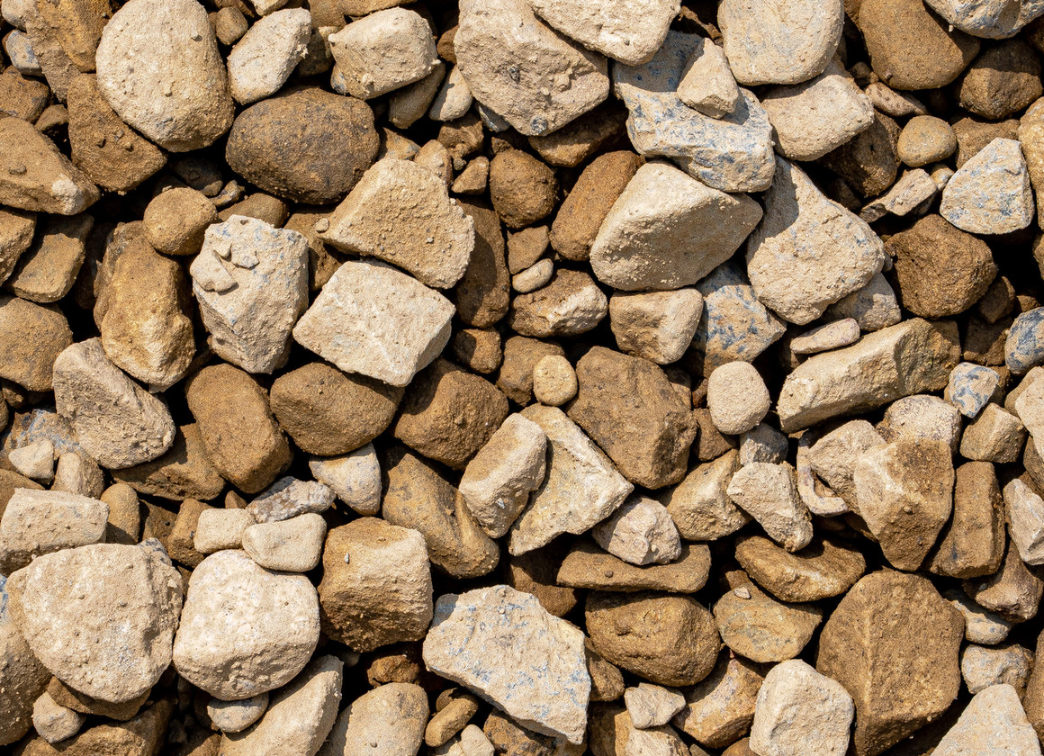 Mocha decorative stone for landscape beds and accent areas