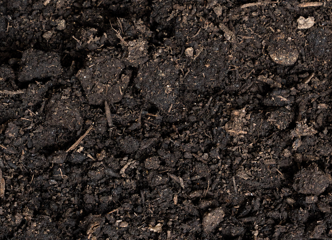 Mushroom manure compost organic soil amendment for gardens